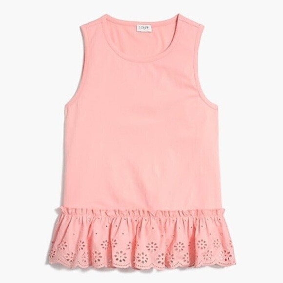 J Crew Factory Eyelet hem tank top Pink - Picture 6 of 6